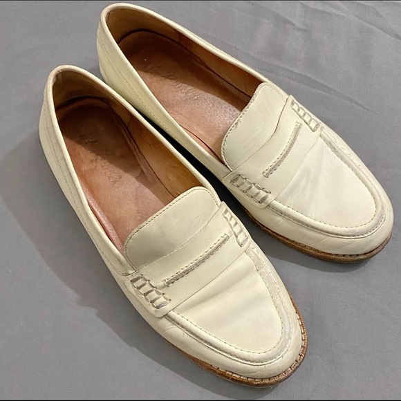 Madewell White Leather Flats 7 - Picture 3 of 10